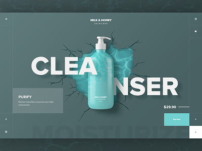 Beauty Brand UI Concept Cleanser  2x