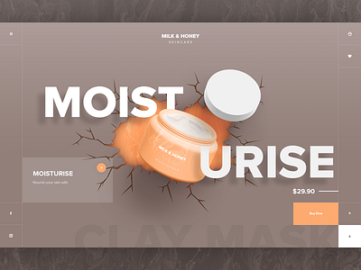 Beauty Brand UI Concept Moisturisor