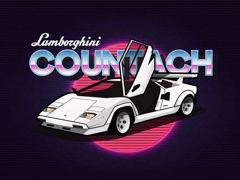 Lamborghini Countach by Stephen Doulas on Dribbble