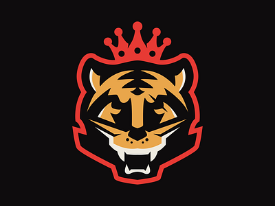 Tiger King black dribbble illustration king logo orange red tiger vector