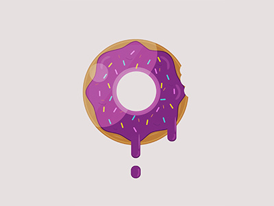 You can't resist delicious doughnut dribbble dribbble shot drip illustrator photoshop purple treat vector