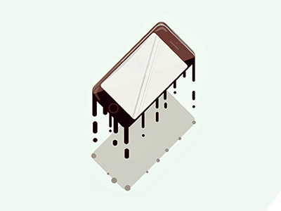 The Melting iPhone dribbble dribbble shot illustrator iphone melting photoshop technology