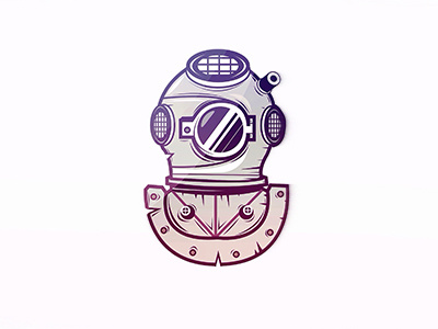 Scuba Helmet dribbble dribbble shot helmet illustrator photoshop purple scub white