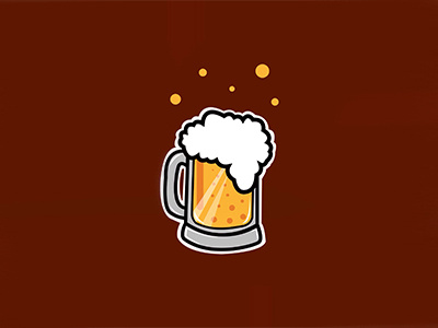 Beer Logo beer dribbble dribbble shot drink illustrator orange photoshop red