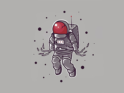 Lost in Space broken dark dribbble dribbble shot grey illustrator lost photoshop red space