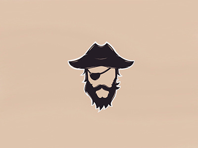 Pirate Logo beard dribbble dribbble shot icon illustrator logo photoshop pirate