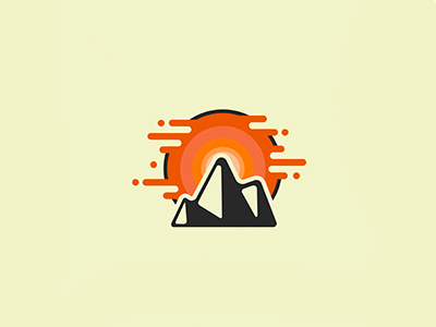Retro Mountain Logo color dribbble dribbble shot illustrator logo mountain orange photoshop retro sun