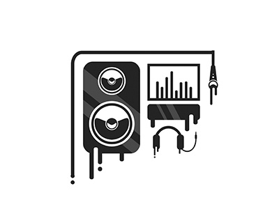 Monochromatic Sound Pt.2 black dribbble dribbble shot grey illustrator photoshop sound white