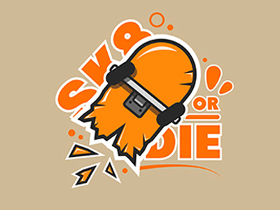 Sk8 Or Die active black cool die dribbble dribbble shot fun illustrator orange photoshop skate white