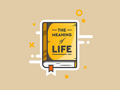 Meaning Of Life - pt. 1 adobe book dribbble dribbble debut illustrator orange photoshop shot