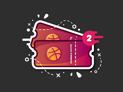 Dribbble Invite 2 debut dribbble dribbble debut illustrator invite photoshop pink shot