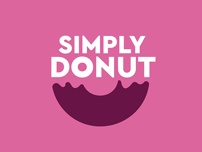 Simply Donut Logo cool design donut doughnut dribbble graphic interesting logo modern new pink sleek