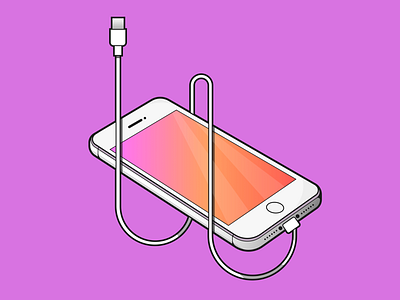 The Plug apple cool dribbble fun gradient iphone new old pink technology