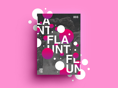 Flaunt abstract black dribbble flaunt grey pink poster print purple white