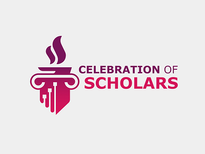 Celebration of Scholars Logo adobe dribbble future gradient illustrator logo pink purple scholar