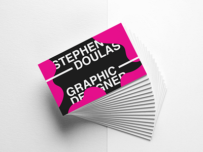 New business cards black design dribbble identity pink rebrand white