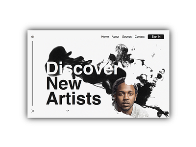 Discover New Artists abstract design dribbble kendrick music ui web