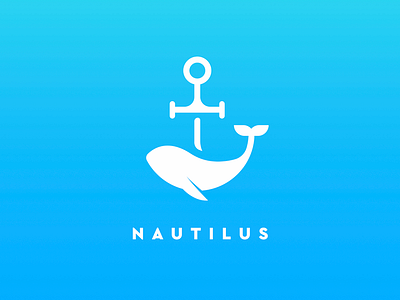 Nautilus Logo blue dribbble gradient illustration logo new water