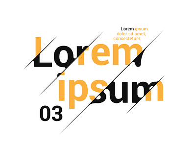 Lorem Ipsum black design dribbble illustration orange typography white