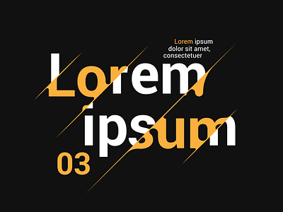 Lorem Ipsum black design dribbble illustration orange typography white