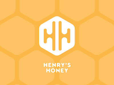 Henry's Honey Logo brand design dribbble illustrator logo new summer white yellow