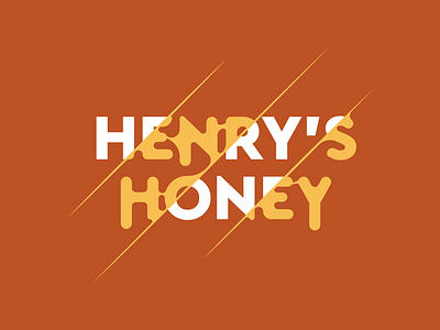 Henry's Honey brand brown design dribbble honey logo white yellow