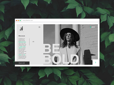 Ji Concept Landing Page clean design dribbble fashion logo modern simple ui