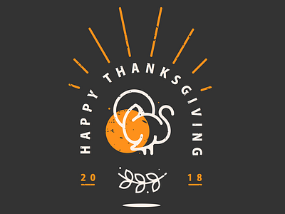 Happy Thanksgiving! black design dribbble holiday new orange white