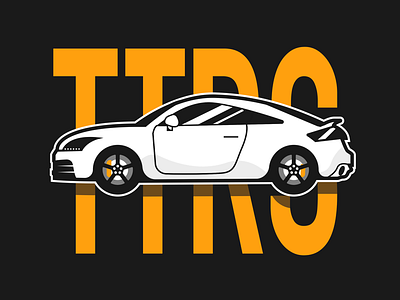 TTRS black car cool design dribbble illustration orange sketch