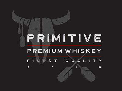 Primitive branding black branding dribbble logo new red type white