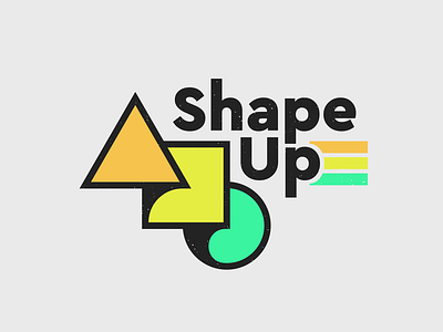 Shape Up Logo brand color design dribbble gray green logo new orange retro yellow