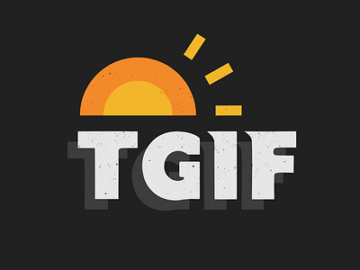 TGIF black dribbble logo new orange type yellow