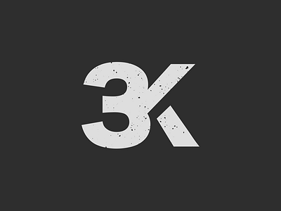 3K 3k black design dribbble illustrator logo milestone modern new white