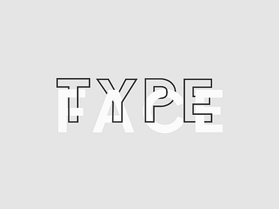 Typeface black design dribbble minimal new type typography white