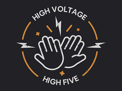 High Voltage High Five badge design dribbble electric logo monogram voltage