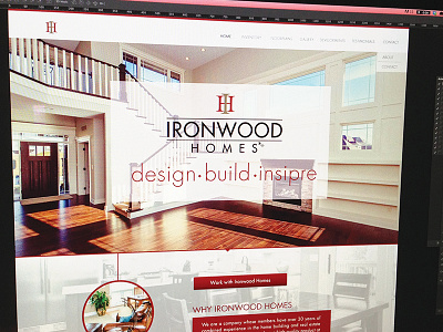 Ironwood Homes - Homepage clean home builders homepage website