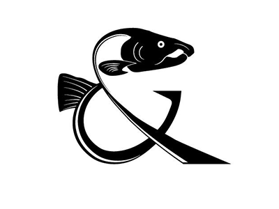 Ampersalmon ampersand logo salmon type