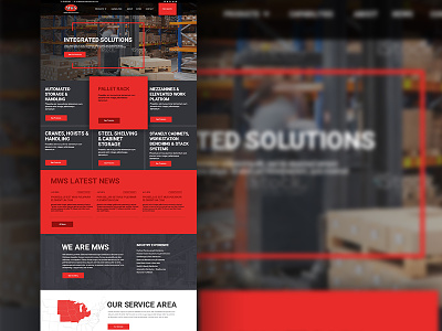Warehouse Systems Website clean dark grid web design
