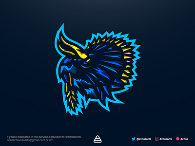 Triceratops Logo esports esports logo esports logos illustrator illustration illustrations logo logos triceratops triceratops esports logo