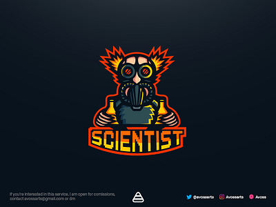 Scientist Logo esports esports logo esports logos illustration illustrations illustrator logo logos scientist esports logo scientist logo