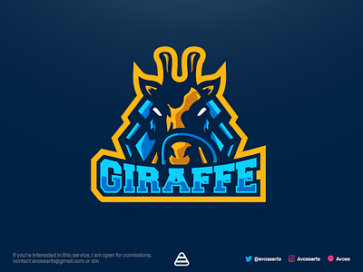 Giraffe Logo esports esports logo esports logos giraffe giraffe esports logo giraffe logo illustration illustrations illustrator logo logos