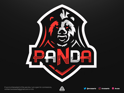 Panda Logo esports esports logo esports logos illustration illustrations illustrator logo logos mascot logo panda panda esports logo panda logo