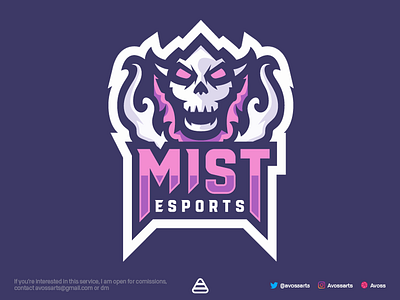 Mist Logo esports esports logo esports logos gaming logo illustrator logo logos mascot logo mascot logos mist logo skull logo sports logo