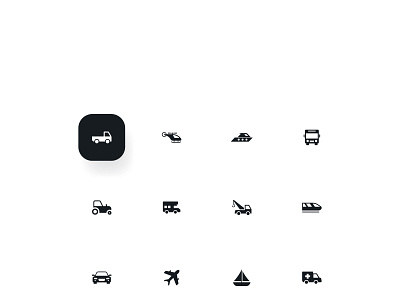 transportation icon set car design graphic design icon icon set illustration transportation ui