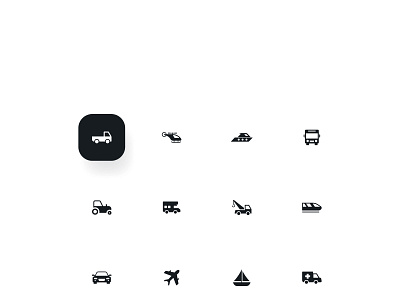 transportation icon set