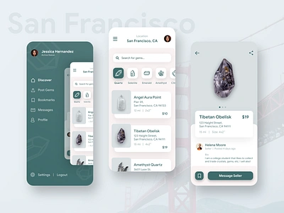 San Francisco Gems adobexd app city design gems madewithadobexd mobile design rebound san francisco ui ux