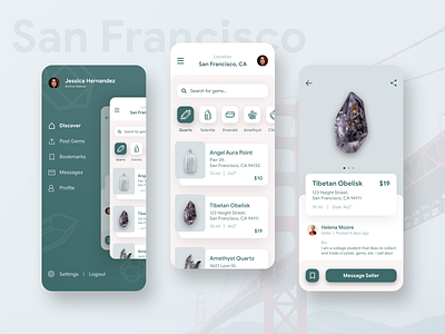 San Francisco Gems adobexd app city design gems madewithadobexd mobile design rebound san francisco ui ux