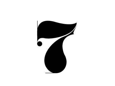 Seven lettering seven typogaphy vector
