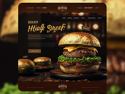 Burger Restaurant Website Design beautiful website branding dark theme design graphic design illustration logo ui website website design wordpress design