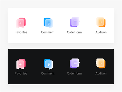 Frosted glass icons design icon ui